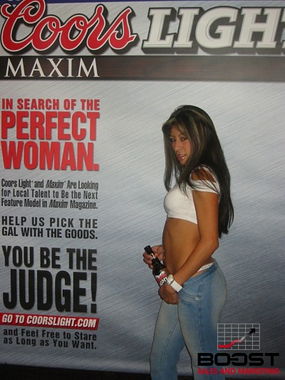 South American Model trying out for Coors Light Maxim model Search, she wants to become a promotional model