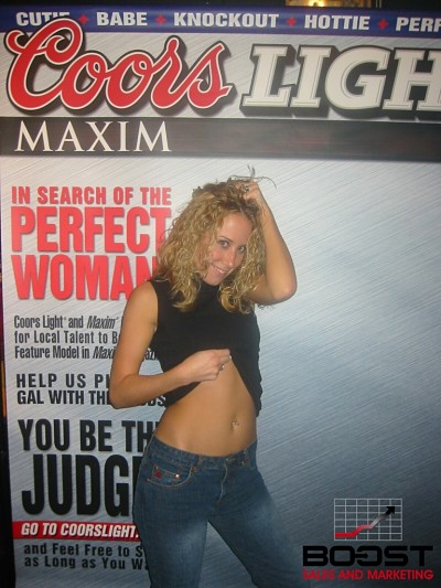 Sexy Coors Light Maxim Girl Search from nyack new york - working for boost sales and marketing model conducting a coorslight maxim model search