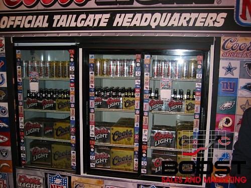 Full Cooler Door or Coors Light Beer Full Cooler Door or Coors Light Beer