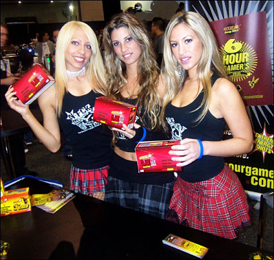 Sexy Promotional Models selling energy drinks