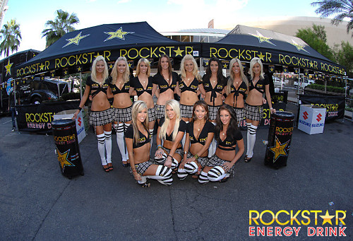 Rockstar energy drink beverage models working