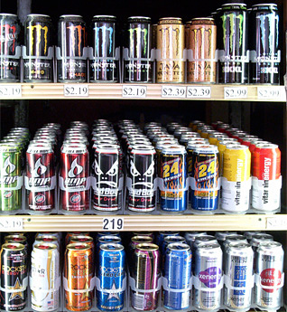 Energy Drink Cooler Door at C-Store