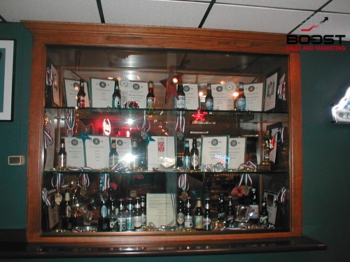 Coors awards on display at the brewery