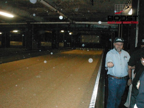 Images of coors drying the barley before the malting process 