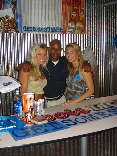 Coors light spokesmodels with Paul Gage the owner of Boost Sales and Marketing,LLC