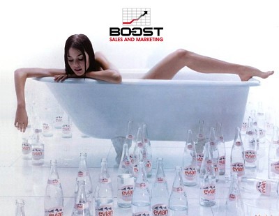 Evian Beverage Poster Model