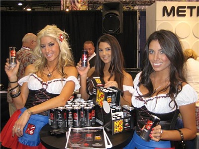 No Ho Anti Hangover drink tradeshow models