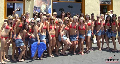 Red Bull Girls Promoting Red bull in Hermosa beach